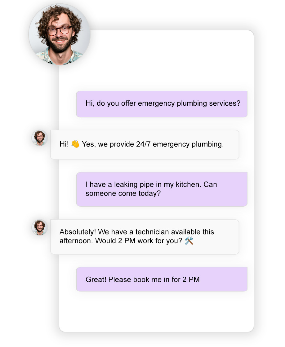 AI responding to emergency home service call